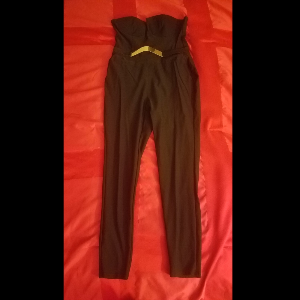 Black Strapless Jumpsuit